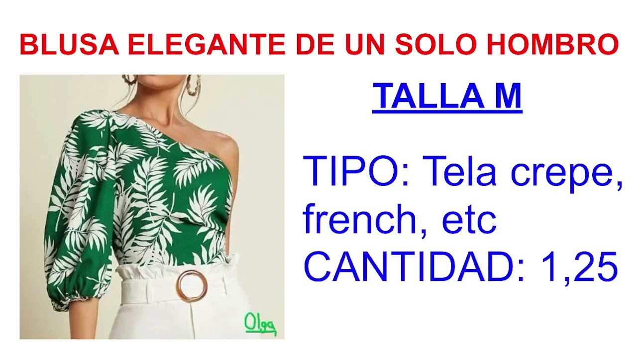 BLUSA ELEGANTE DE UN SOLO HOMBRO