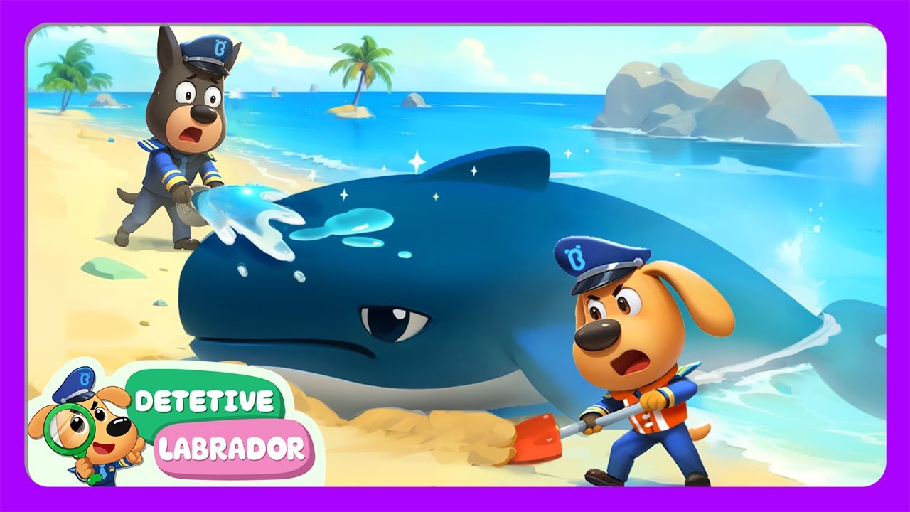 Vamos Salvar a Baleia 🐳 Proteção do Meio Ambiente Marinho 🌊 NOVO Episódio do Detetive Labrador 🔍
