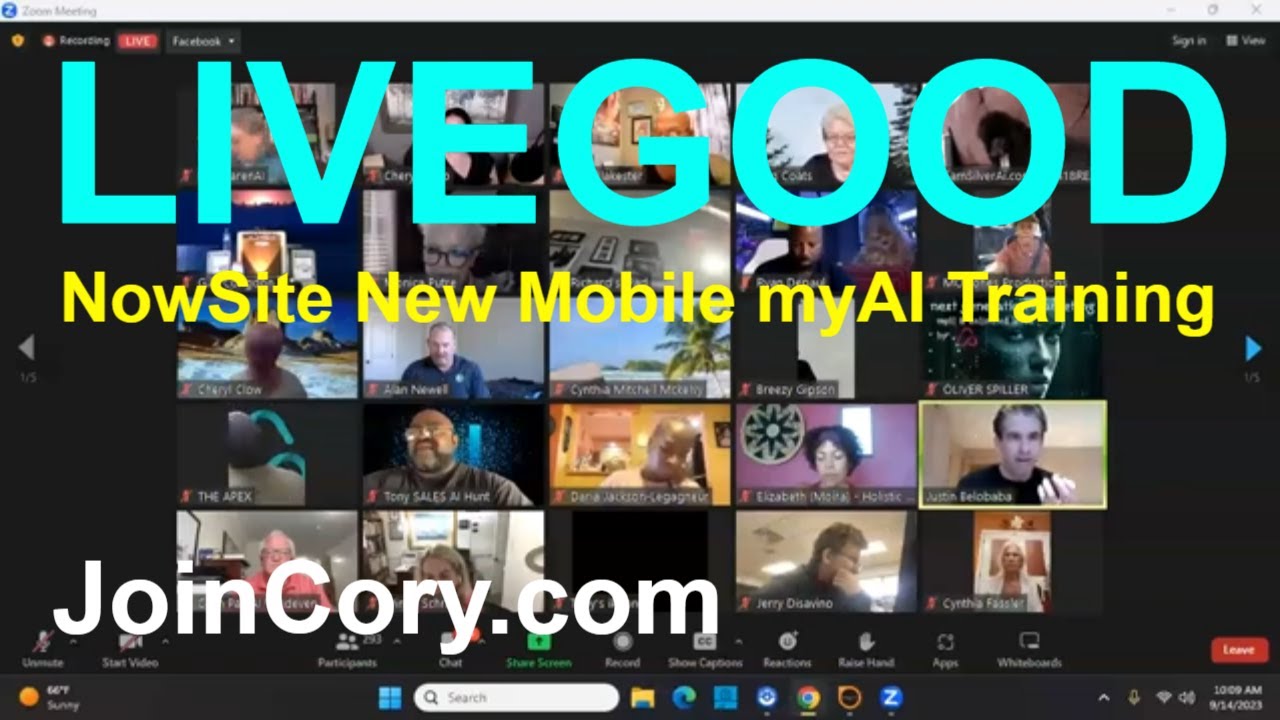 LIVEGOOD New NowSite Mobile App Debut, myAI LIVE Training