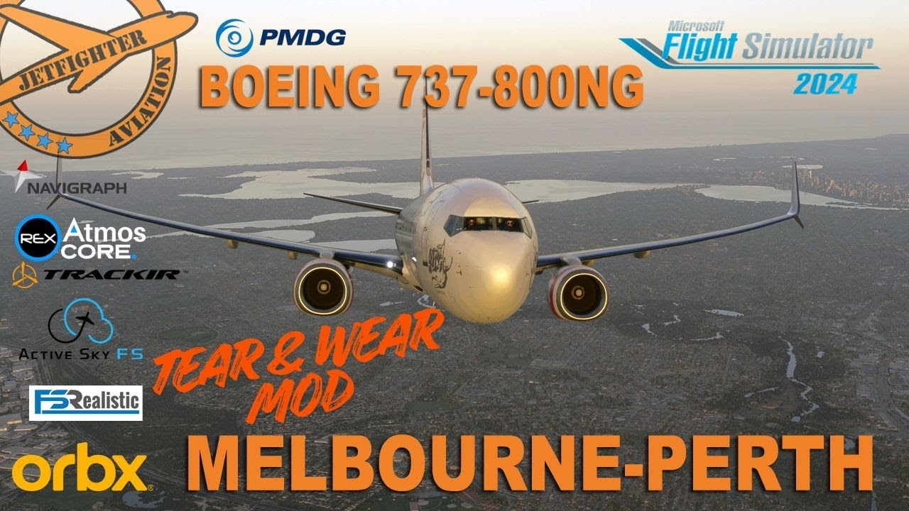 [🔴MSFS 2024]❗PMDG BOEING 737-800NG ❗ REX ATMOS `24   &   ACTIVE SKY   ❗MELBOURNE - PERTH🔈 VATSIM🔈