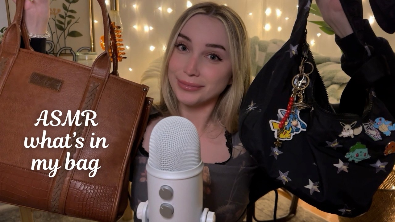 ASMR What's in My Bag? ...bags lol (whispered, lots of triggers)