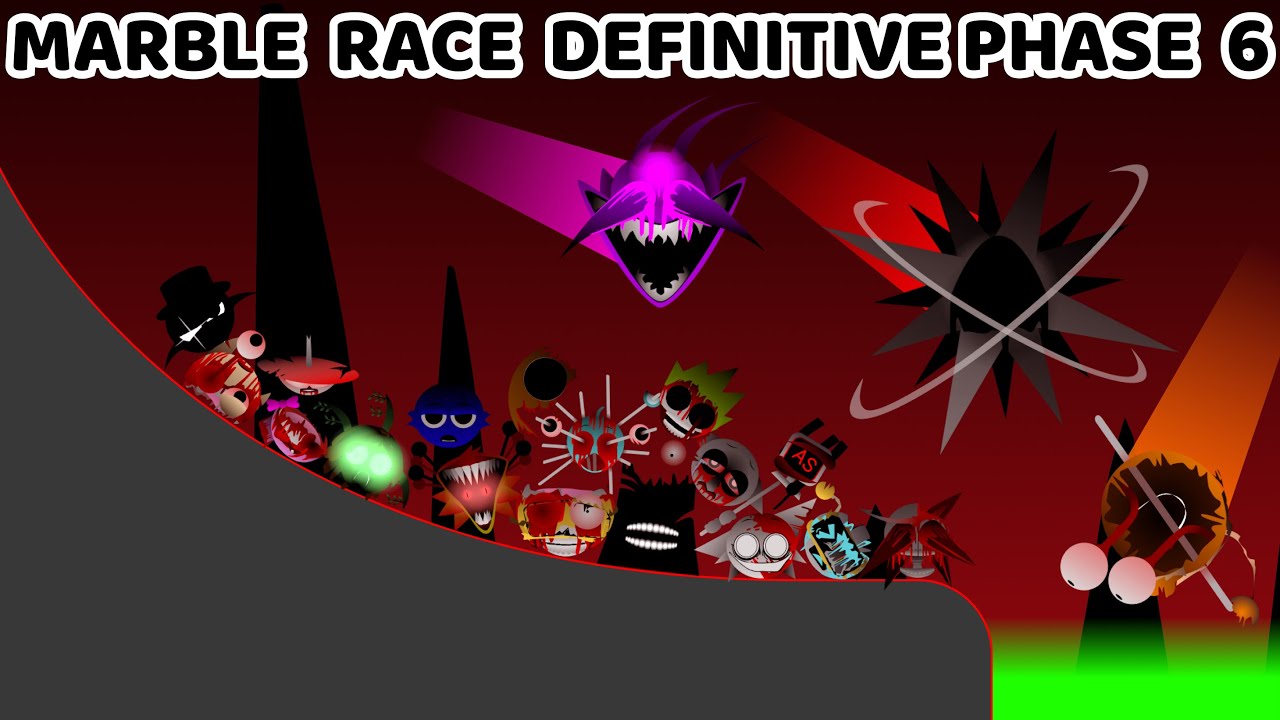 Incredibox Sprunki Definitive Phase 6 Marble Race In Algodoo (New Mod) — Who Will Win?