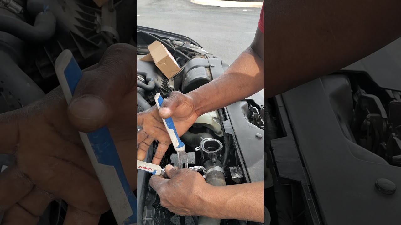 REPLACING A BROKEN FILLER NECK ON A COOLANT LINE