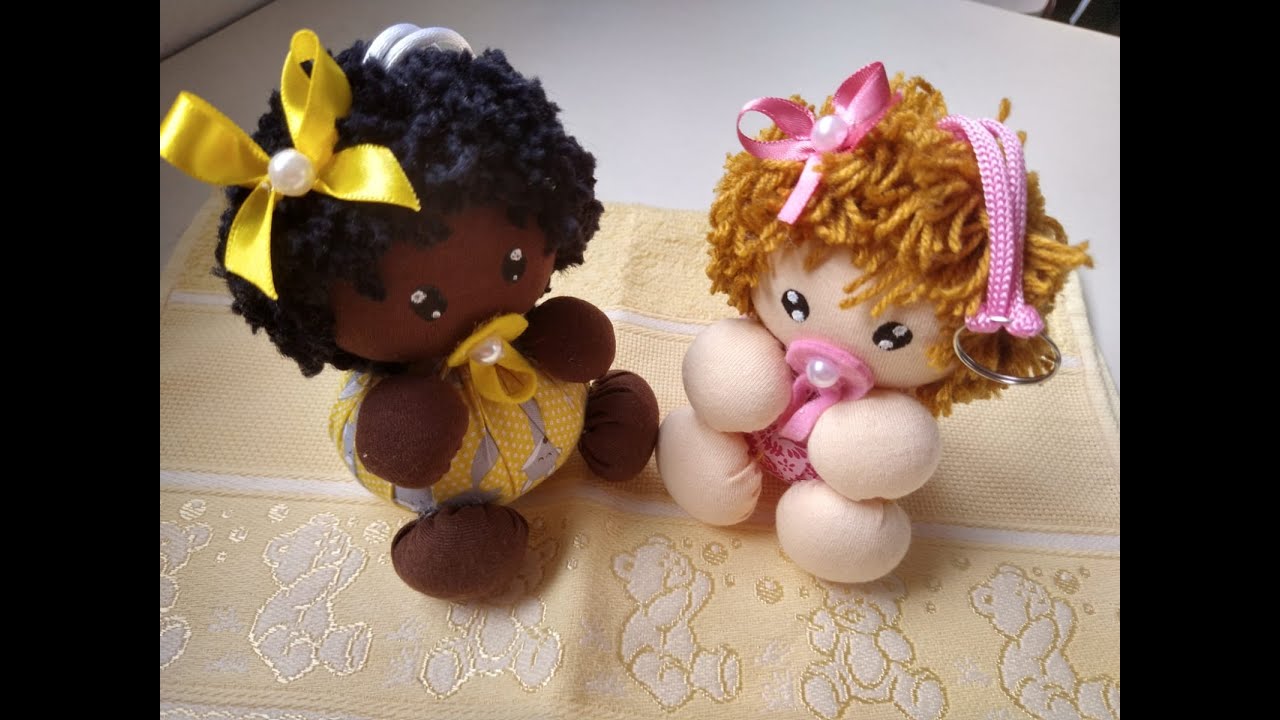 BONECA BEBÊ CHAVEIRINHO - OPÇÃO PARA LEMBRANCINHA DE MATERNIDADE E CHÁ DE FRAUDAS