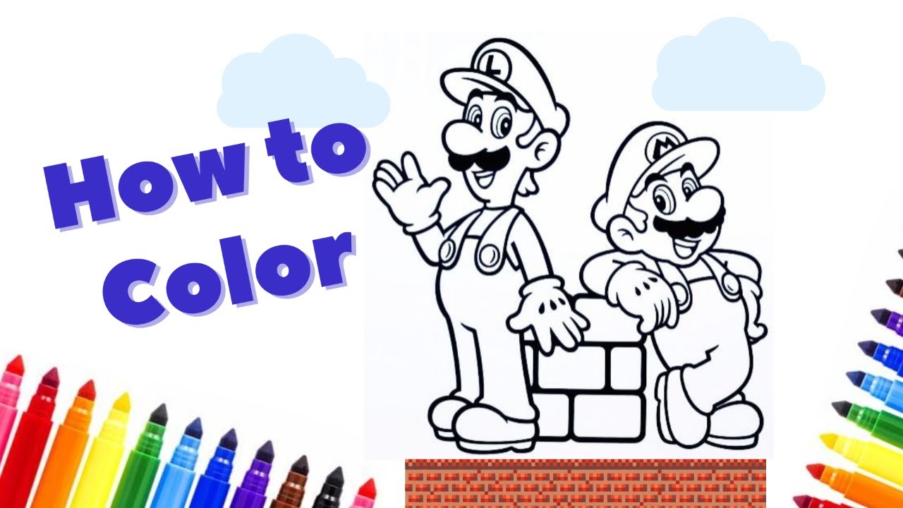 Mario and Luigi Dream Team  Bros.| Coloring Page.