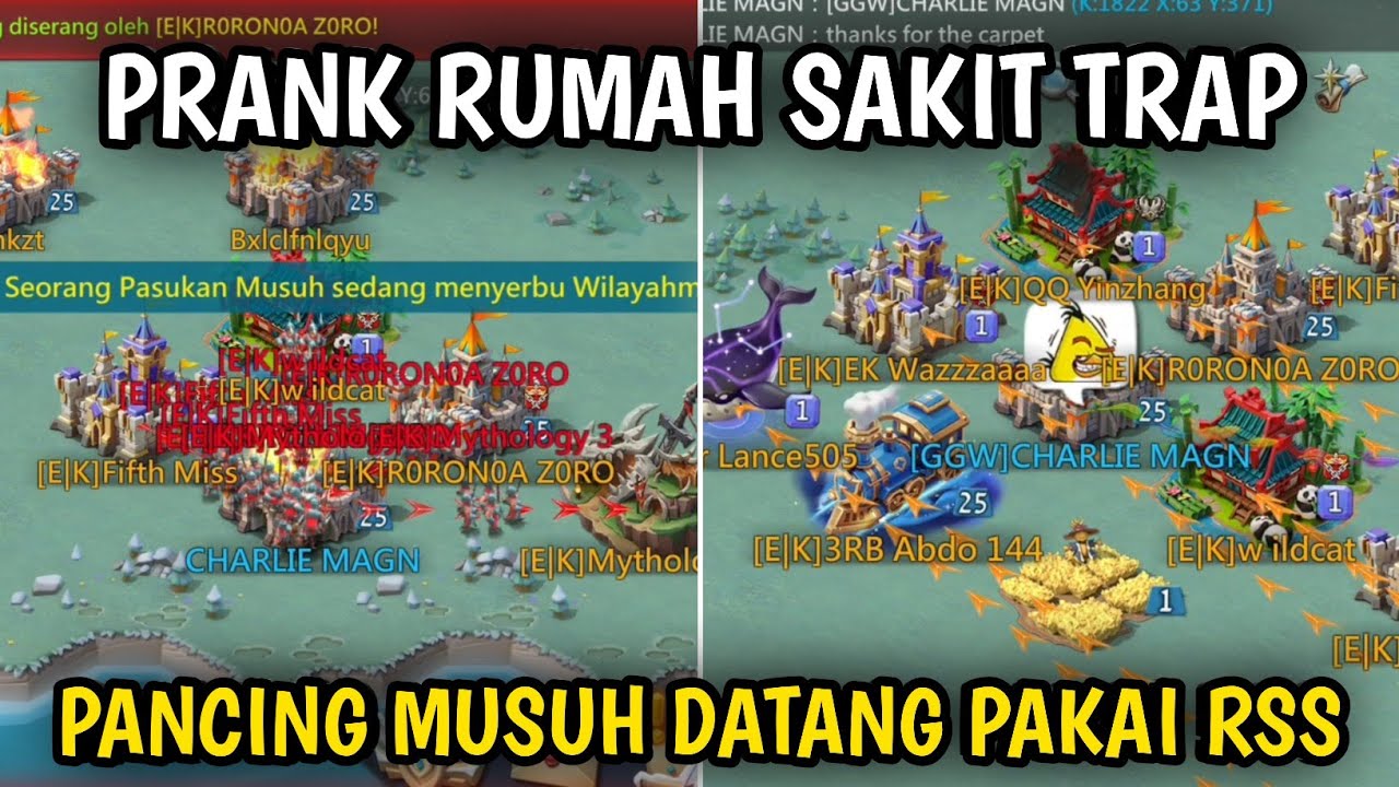 PRANK RUMAH SAKIT TRAP BIKIN MUSUH RUGI B4NDAR | LORDS MOBILE