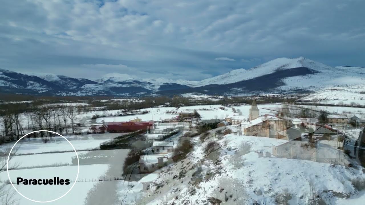 Campoo de Suso bajo la nieve.