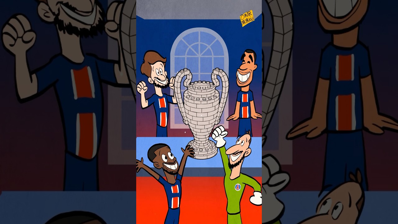 PSG Kids Build the LEGO UCL Trophy After Destroying Inter 5-0! 🏆
