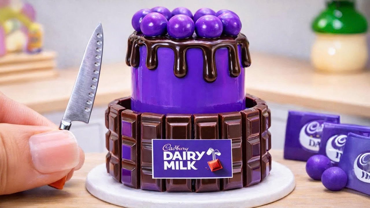 Miniature Dairy Milk Cake Decorating with Chocolate 🌈 Amazing Rainbow Cake Recipe By Baking Yummy