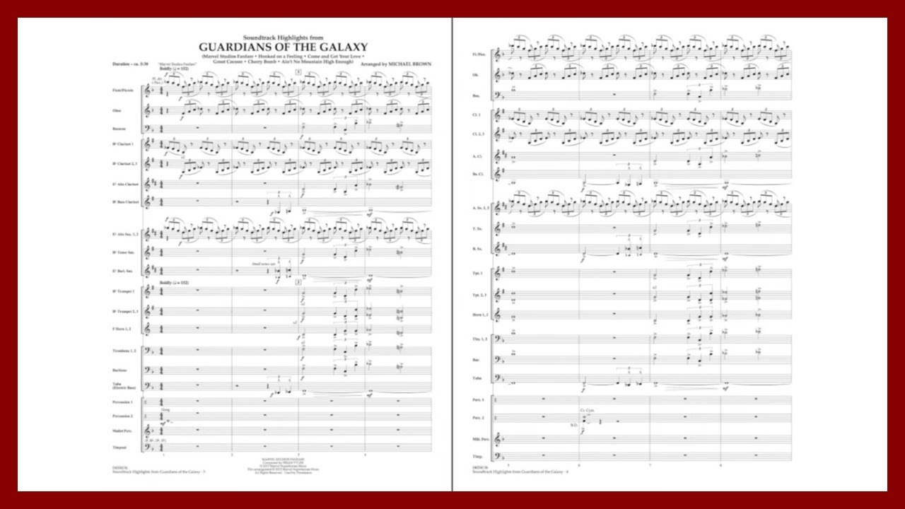 Guardians of the Galaxy (Soundtrack Highlights) | Arr. Michael Brown