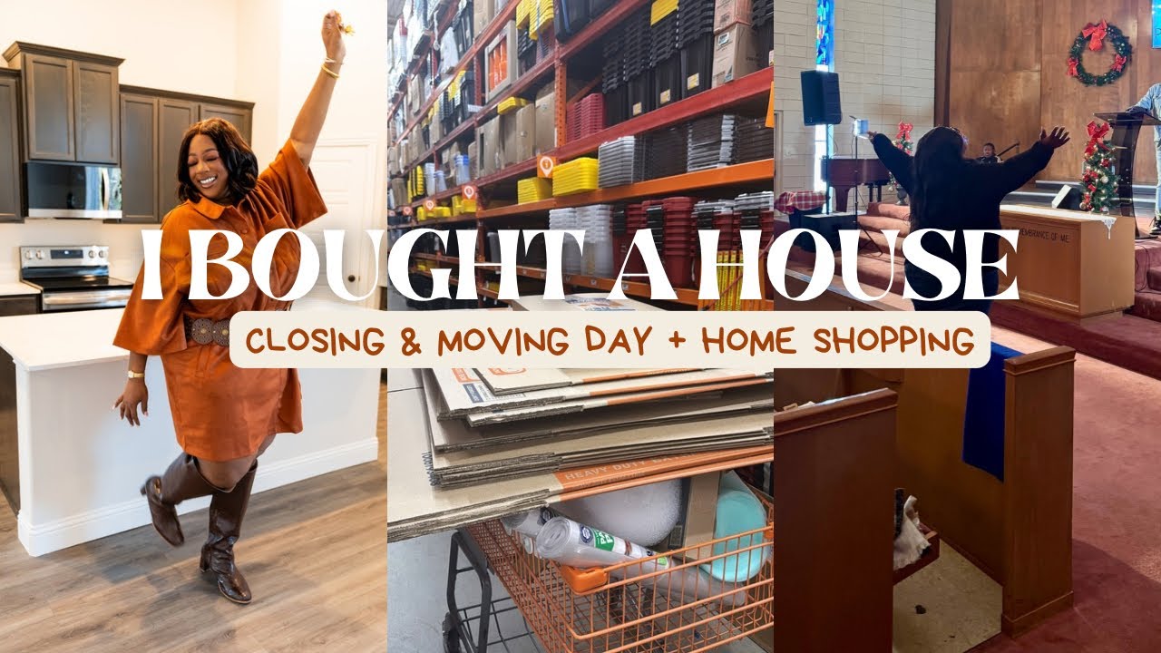 I BOUGHT A HOUSE!!! Closing ￼& Moving Day + Home Shopping Vlog