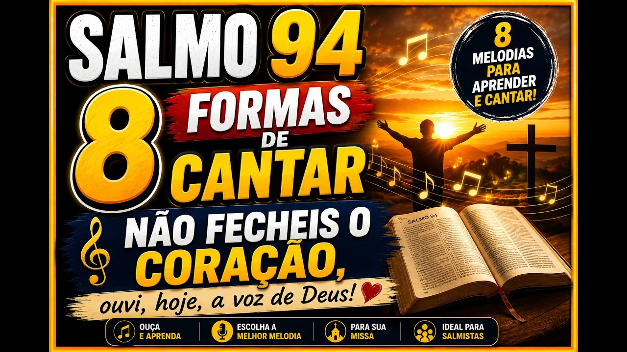 Salmo 94 &ndash; 8 Melodias para Aprender e Cantar | N&atilde;o Fecheis o Cora&ccedil;&atilde;o