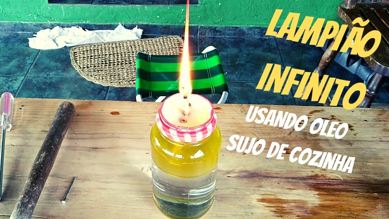 Lamparina Infinita - Feita com Óleo sujo de Cozinha - Ótima pra Pesca Noturna