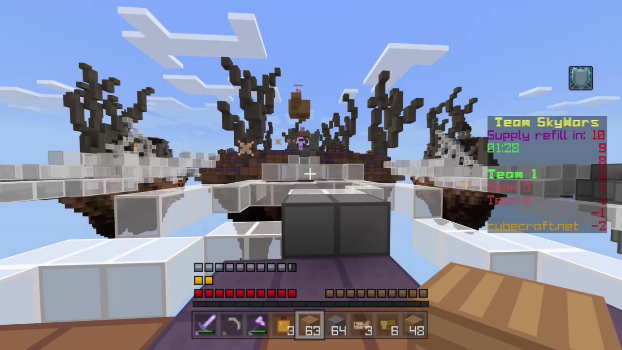 Doubles Skywars Win | Minecraft Skywars (Cubecraft Network)