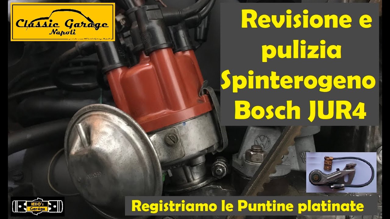 Volkswagen Maggiolino 1200 - Revisione e pulizia Spinterogeno Bosch JUR4 - Registriamo le puntine