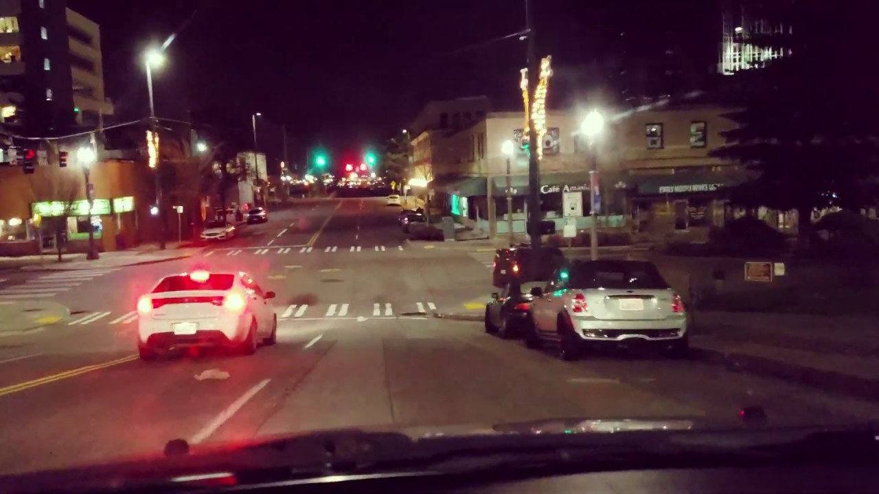 Driving through Hilltop in Tacoma after midnight.