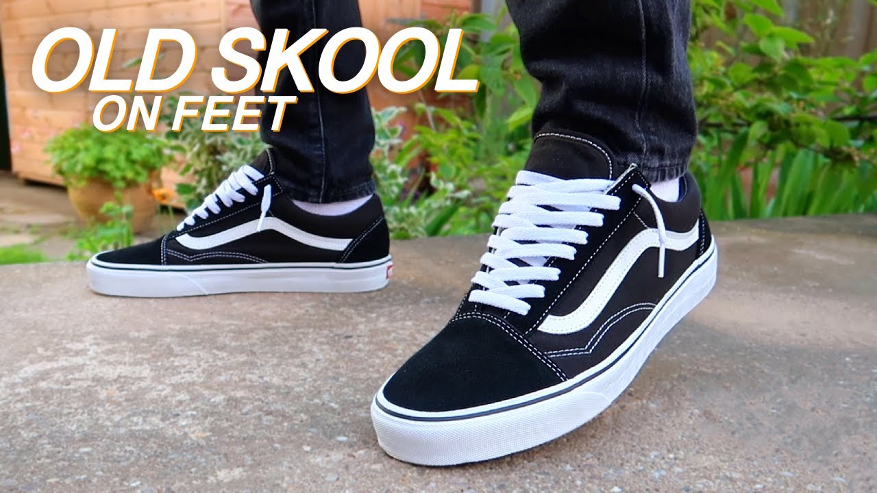 Vans Old Skool (Black & White) On Feet!