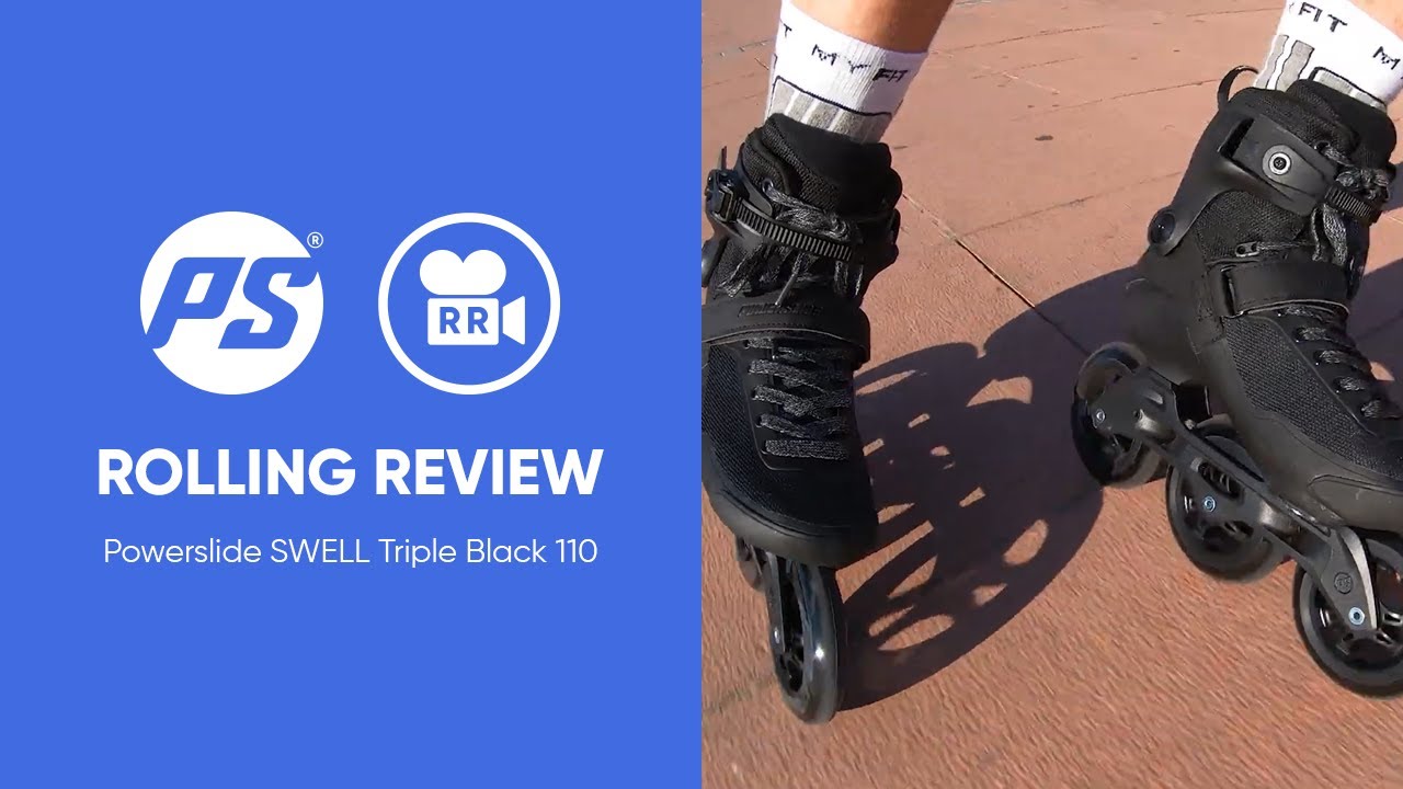 Спортивные роликовые коньки Powerslide Swell Triple Black 110 Fitness