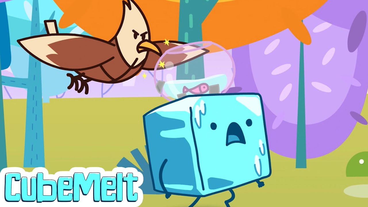 The Hungry Bird Chase | Funny Cartoons For Kids | MisAdventures of Cubemelt