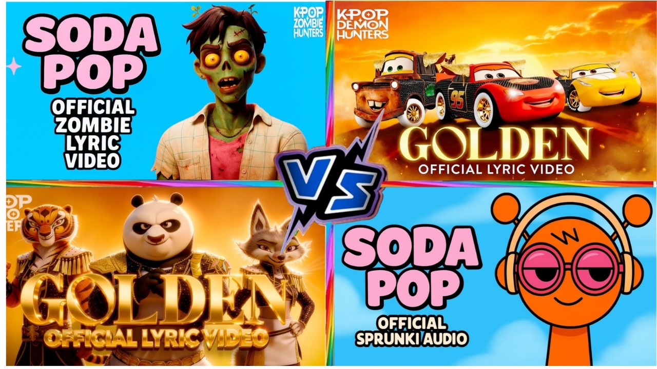 ZOMBIES 🆚️KUNG FU PANDA 🆚️MCQUEEN 🆚️SPRUNKI  x SODAPOP🎶🎵Who is Best?
