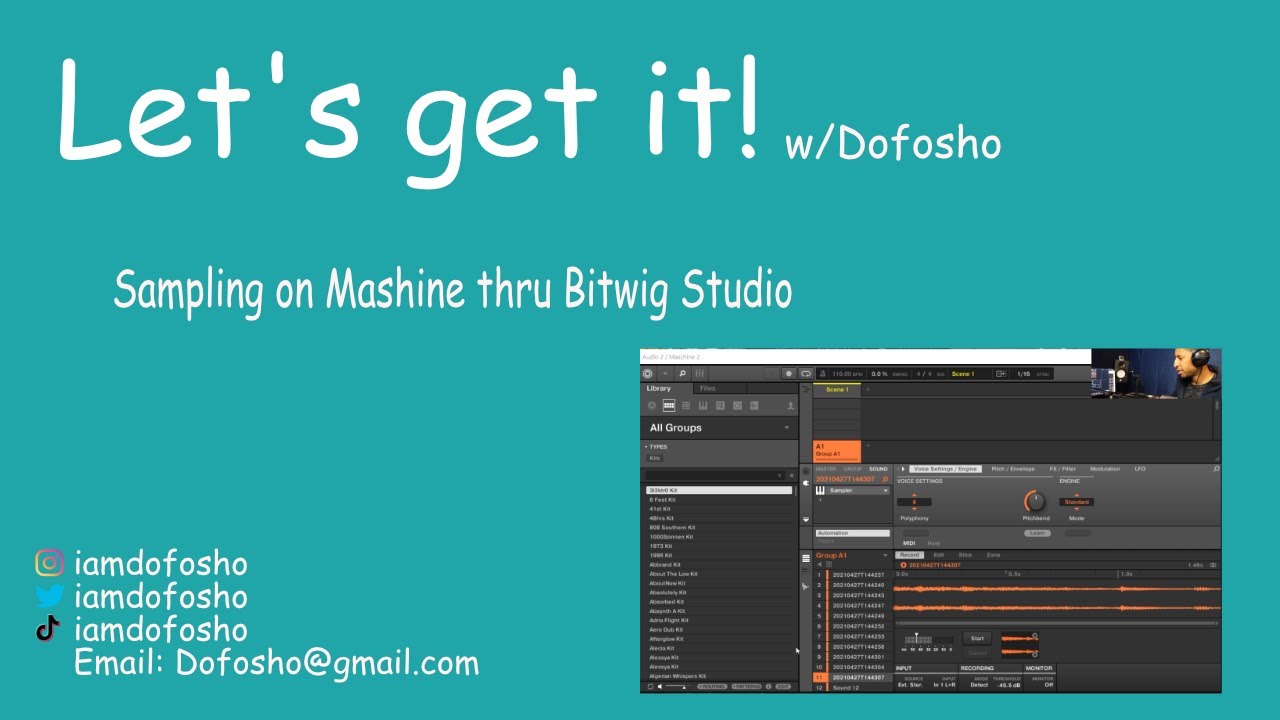 Sampling in Maschine thru Bitwig Studio