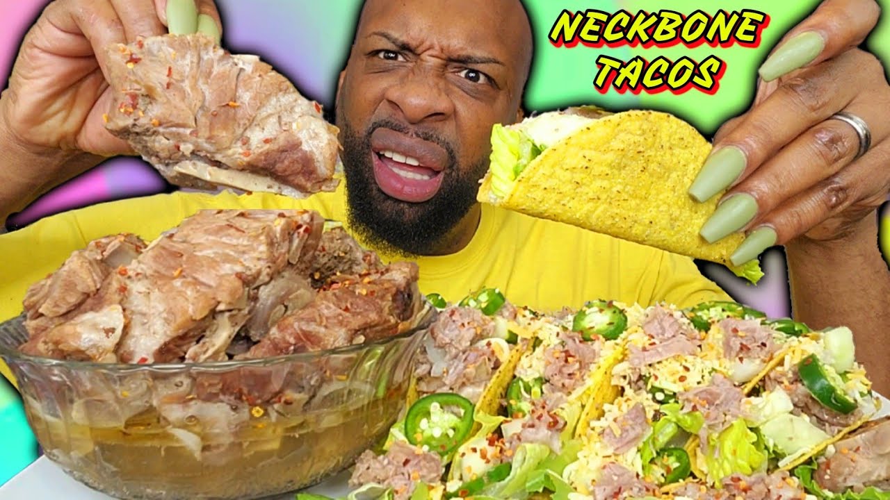 STUFFED NECKBONE TACOS 😯🫨 | TACO TUESDAY | MUKBANG | GO VIRAL