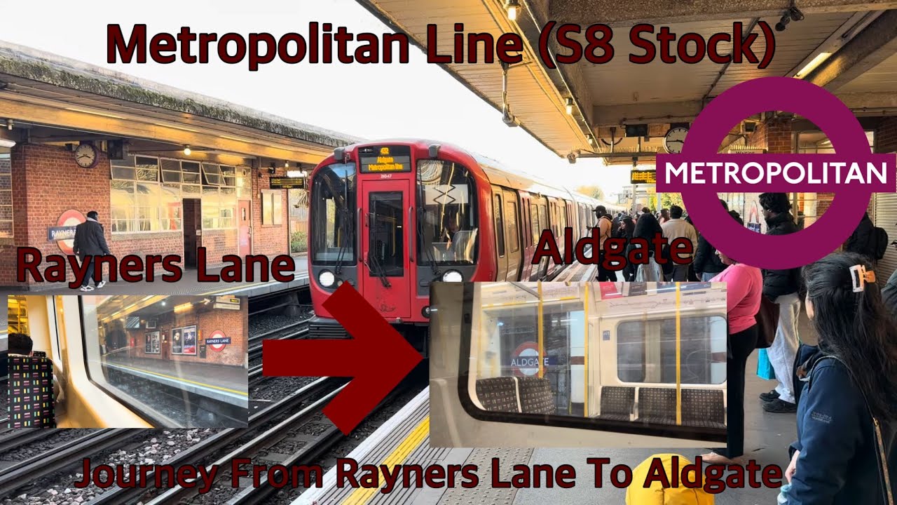 Metropolitan Line (S8 Stock) Journey From Rayners Lane To Aldgate (All Stations) 