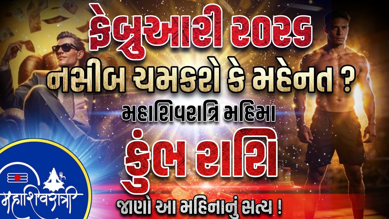 ફેબ્રુઆરી ૨૦૨૬ : કુંભ રાશિના જાતકો માટે આ મહિનો કેવો રહશે ? મહાશિવરાત્રિ | February Kumbh  Rashifal