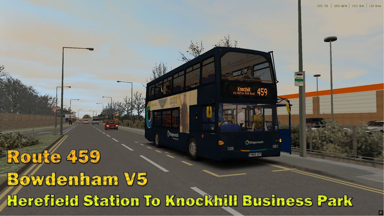 Omsi 2 Bowdenham - 459 Herefield Station To Knockhill Business Park (Scania OmniDekka)