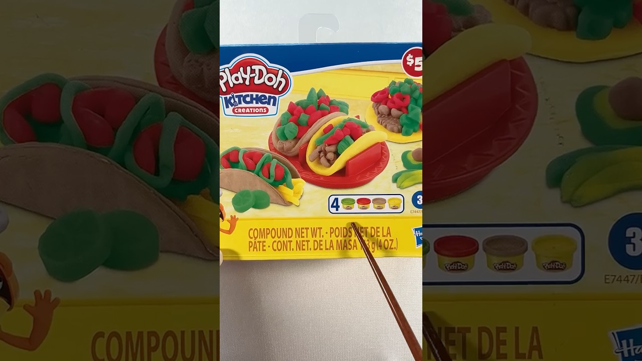 Satisfying Play-Doh Taco Set ASMR 🌮 | No Talking Unboxing