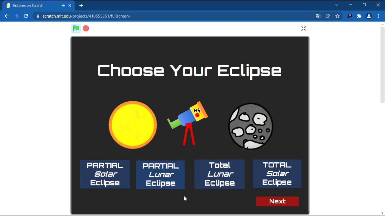 Eclipses - Winner of Scratch Olympiad 2021 | National Stage - Other Countries Category