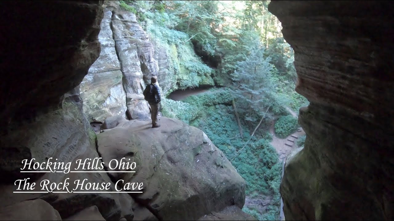 Hocking Hills Ohio 🌲 Strange~Animal~Noises Inside The Rock House Cave! 🐻😱