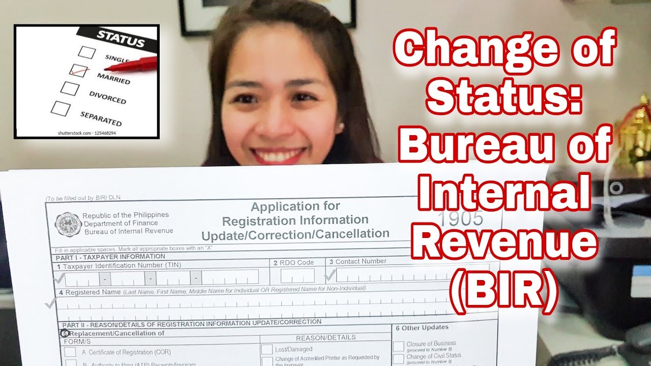 How to Change Status in Bureau of Internal Revenue (BIR) | MsXugee