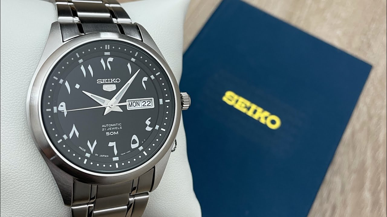 Seiko 5 Automatic Arabic Numbers Black Dial Men’s Watch SNKP21J1 (Unboxing) @UnboxWatches