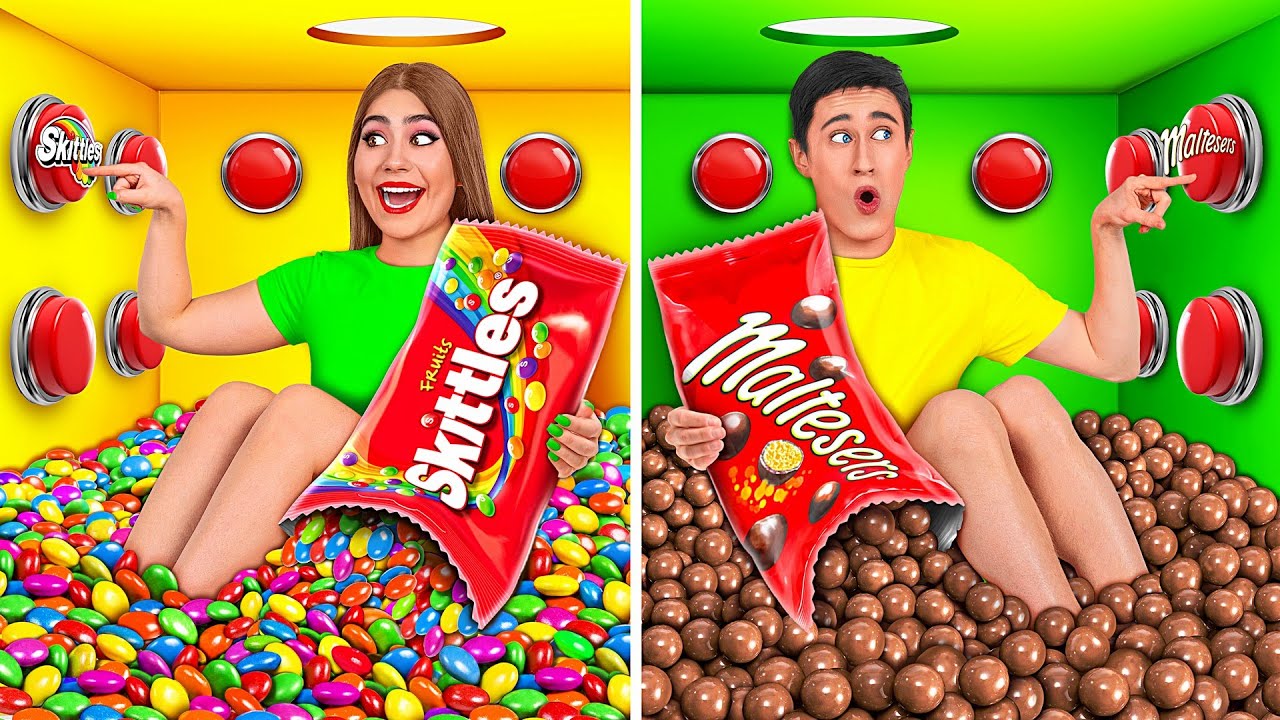 1000 मिस्ट्री बटन चैलेंज केवल 1 आपको भागने देता है | हंसी के क्षण Multi DO Challenge