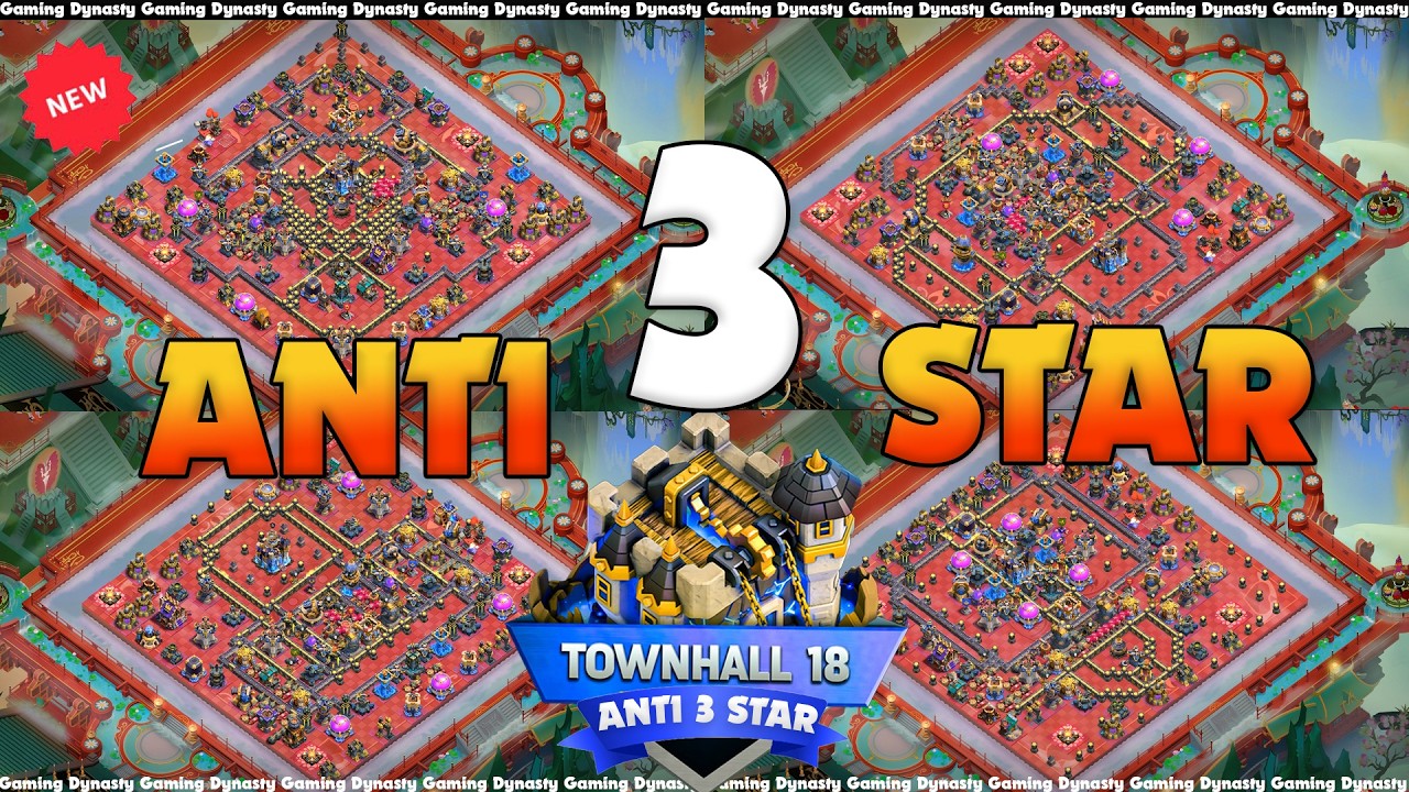 BEST TH18 WAR BASE! 🔥 Best for War & Legend 🏆 ANTI-3 STAR META With Links + Replays