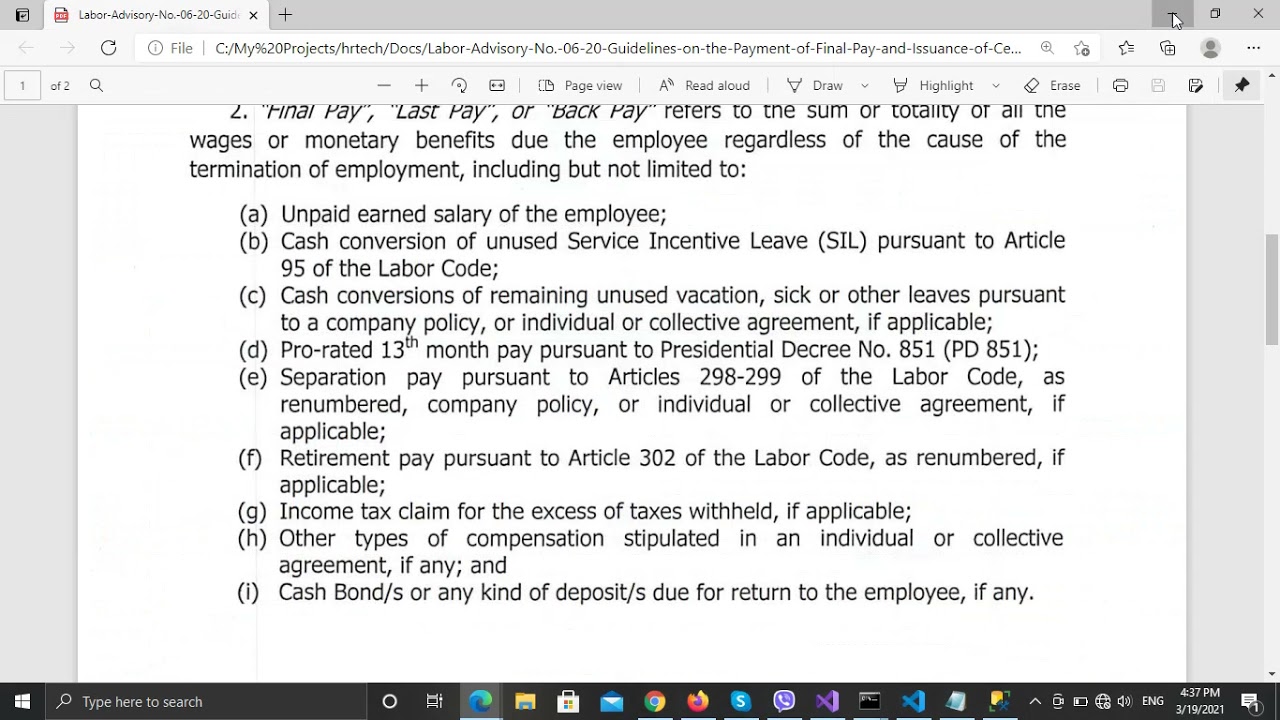 Final Pay