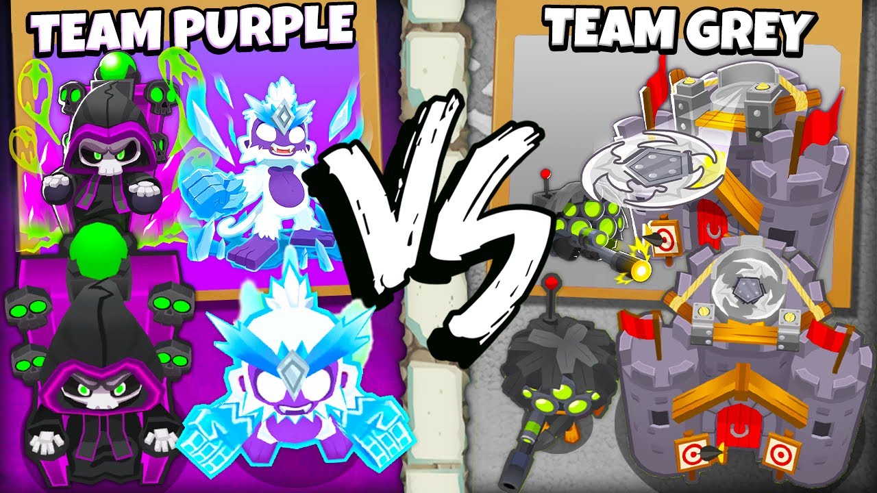 Башни PURPLE против GREY в BTD 6!