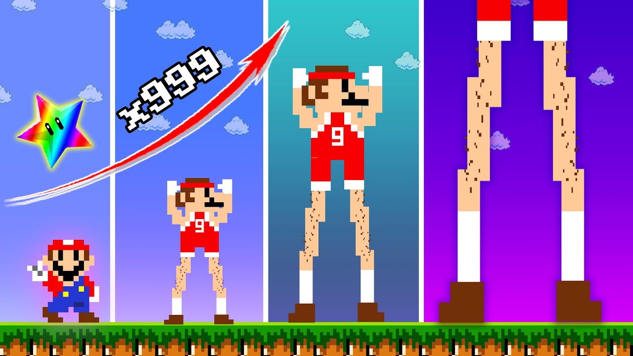 UPGRADING: Mario to the TALLEST EVER with Rainbow Star Powerups| Mario Zombros