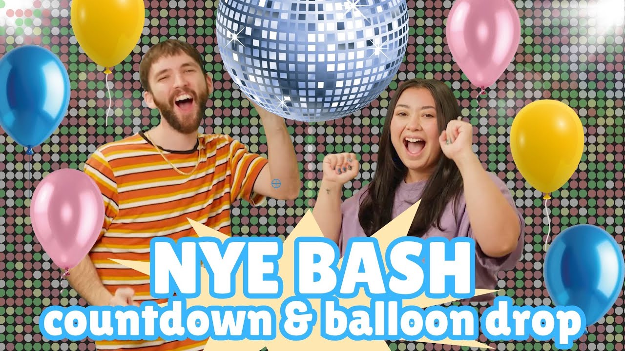 Новогодняя вечеринка для детей! С обратным отсчетом и сбросом воздушных шаров | Христианский музы...