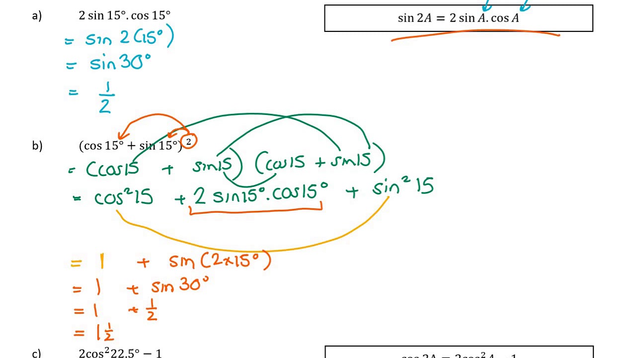 Grade 12 Trig - Topic 3  - Double Angle Identities