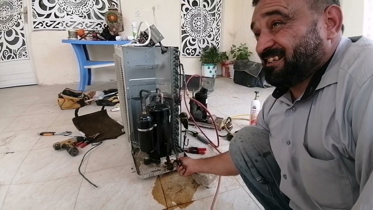 عملية تبديل ضاغط جديد مع معلومات مهمه عند تبديل الضاغط #يوميات_كهربائي