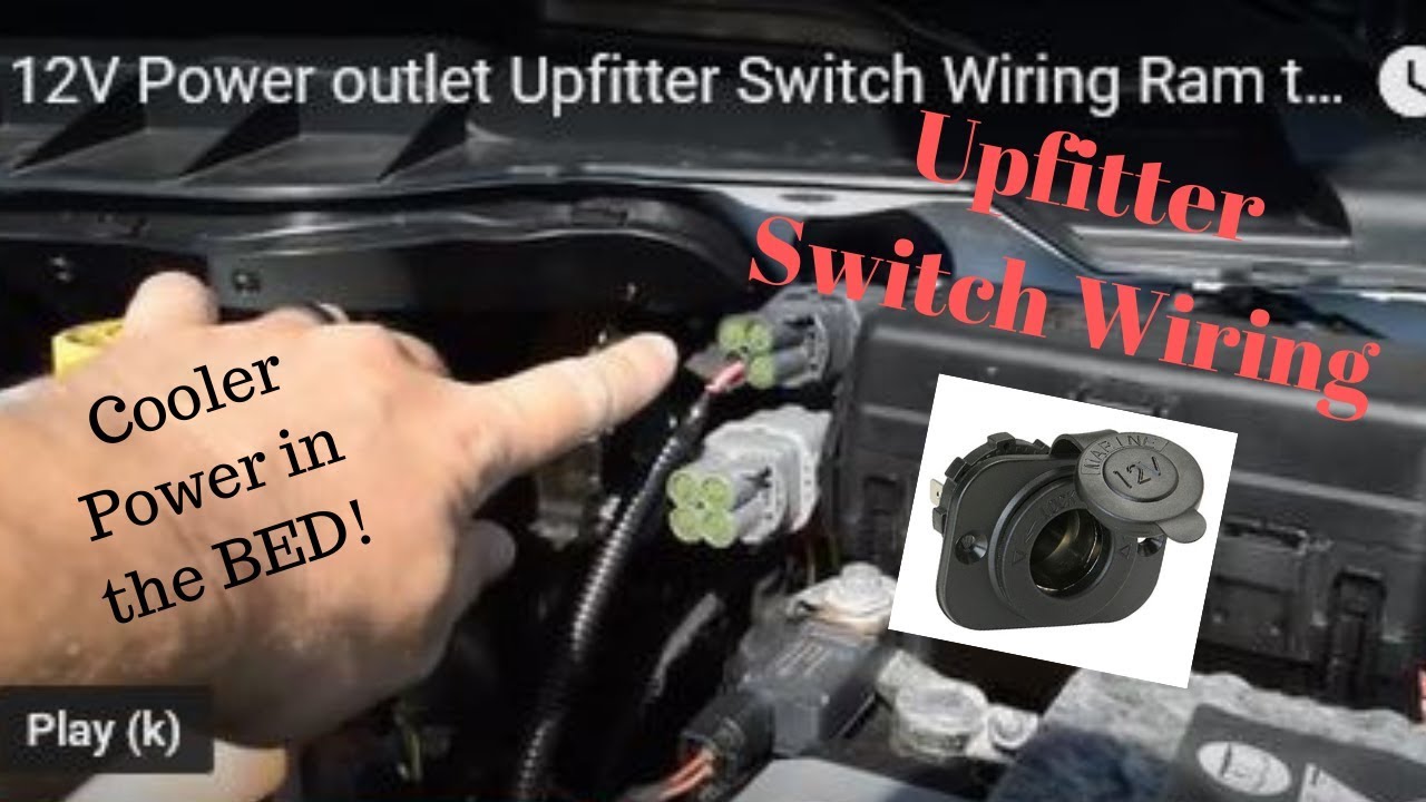 Розетка 12 В, переключатель Upfitter, проводка, грузовики Ram