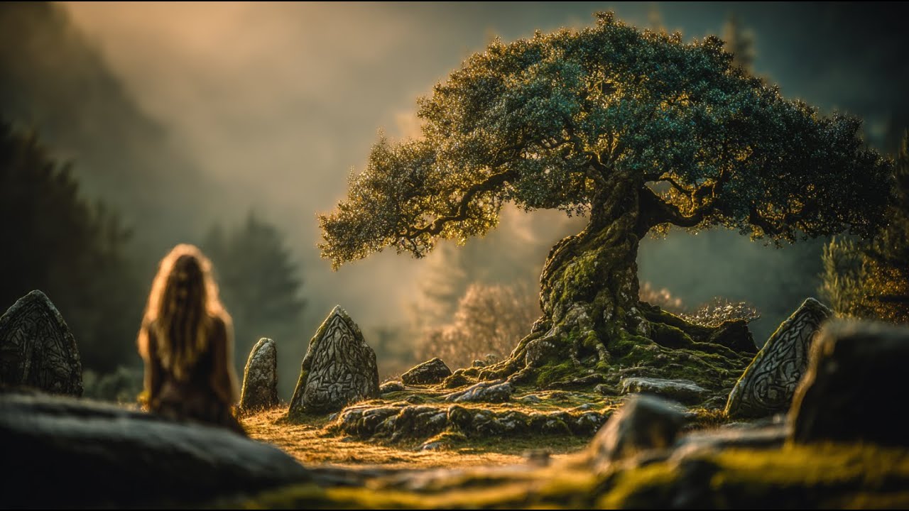 Celtic Tree of Healing · 1h Harp Meditation with Soft Birds & Ethereal Ambience