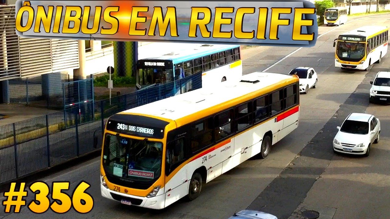 #356  Av. Sul, em frente ao Ti Largo da Paz -  Movimentação de ônibus na cidade de Recife.