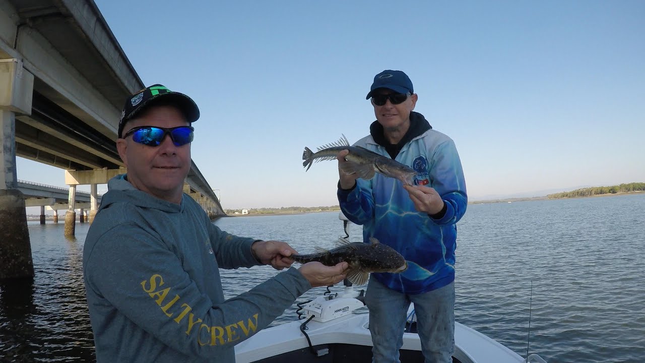 Epic Flathead fishing action in the Pine River with Madmic's Lures