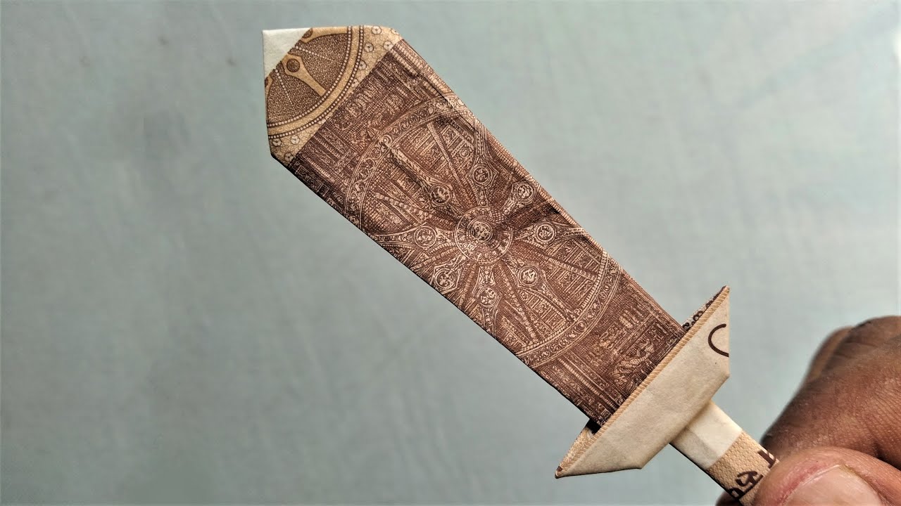 Make Sward from New 10 Rupees Note | #SuryaOrigami
