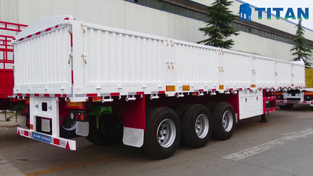 Drop Side Trailer - Multi types of sidewall cargo semi trailers for sale