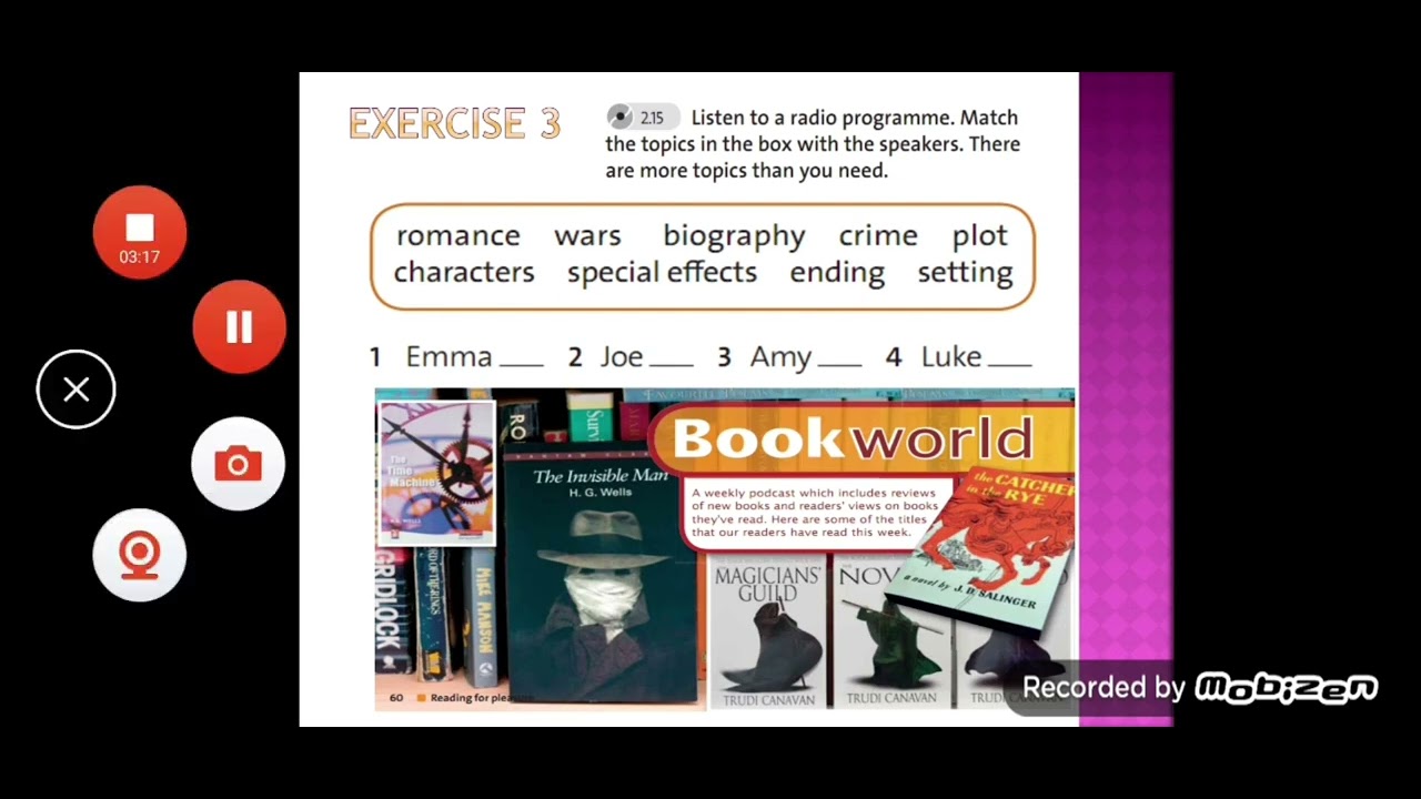 Grade 8 “books and films:features”