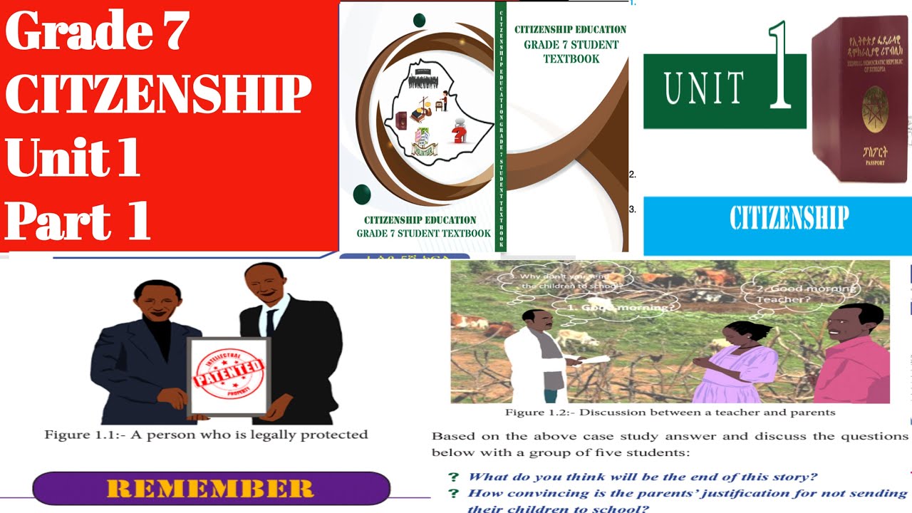 grade 7 citizenship unit part 1 citizen ethio online academy saqoma golbe dock ebs ethiopia